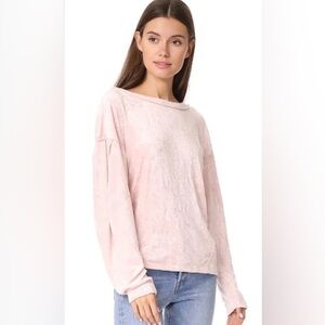 Free People We the Free Crushed Velvet Sweatshirt